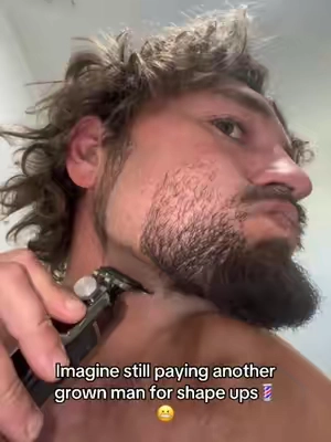 Imagine still getting taxed by 💈 for shape ups 😬 #beardtrim #haircut #goateeandmustachecombo #wahlclippers #shavingtips 