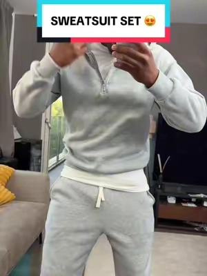I’m 5’11, wearing a medium  #sweatsuit #formen #hoodie #pants #tiktokshop 