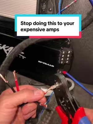 Clean wiring is essential to a properly installed Car audio system. Wire ferrules help to secure the wiring and keep it from vibrating and coming loose. 🔥 #caraudiosystem #amplifier #soundsystemculture #wiringhack #TikTokshopbacktoschool 