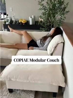 Very cute, comfy, & durable! And great back support! Hopefully by the time you’re seeing this they will have more colors in stock! But if not, save this video and check back around Aug 20th! #copiae #modularcouch #affordablefurniture #sofa #cozyhome 