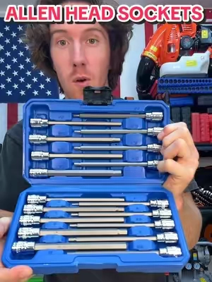 Check out this set of extended length Allen head sockets! #tools #allenhead #allenwrench #mechanic 