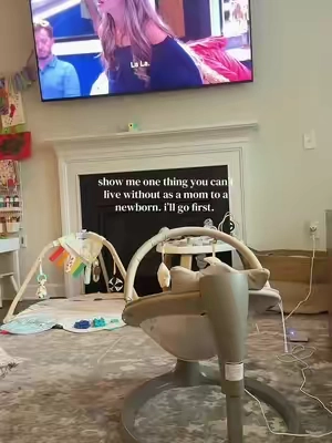 She’s only 7 months and we’re already training her for the next season of big brother. This baby swing my momcozy is a staple in this house 👏🏻 #babyswing #babymusthaves #newbornmom #momcozy #babyregistrymusthaves 