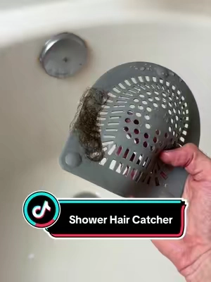 Way cheaper & easier than dealing with a clogged drain 😭 #showerhacks #shower #cloggeddrain #cleaninghack #haircatcher 
