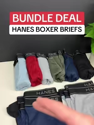 Hanes coming out hot on TikTok with the boxer briefs bundle #hanesboxerbriefs #mensboxerbrief 