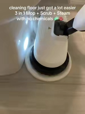 no one told me that I can do steam clean mop and scrub my floors all in one pass?!😳 #steamandscrub #floormop #steamcleaning #cleaning #steammop 