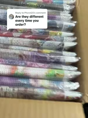 Replying to @Phurst25 yes a variety of different packs so I got some the same but so many new ones too #diamondpainting 