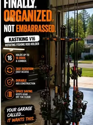 Finally something my wife approves of. #KastKing #FishingGear #FishingTok #FishingRodHolder #GarageOrganization @KastKingUSA 