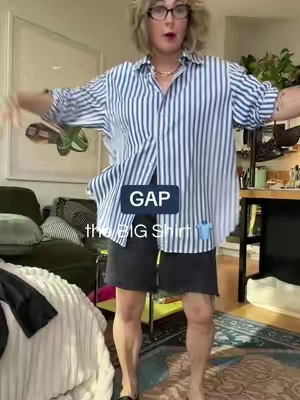 💯 Organic Cotton Oversized Shirts from GAP #gap #cottonbuttondown #tiktokshopcreatorpick #TikTokshopbacktoschool 