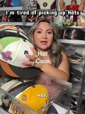 Solution to all the hats being everywhere #hatcase #hatstorage #hatorganization #organizedhome #hatcollector 