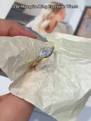 The Marquise Ring Everyone Wants #moissanite #jewelry #ring #backtoschoolshopping #affordablefashion 