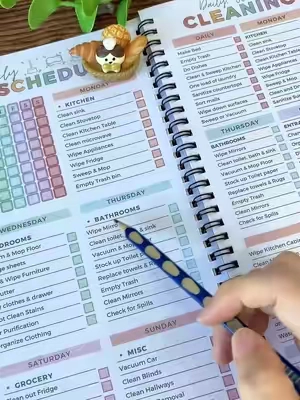ADHD Cleaning planner.You know every day that you should clean up, but you just can't bring yourself to do it. #adhdcheck #adhd#housereset #dealsforyoudays #summervibes