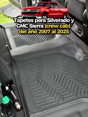 Tapetes diseñados exactamente a la medida para tu Silverado o GMC Sierra del 2007 al 2025 #chevysilverado #gmcsierra #camionetas #trocas #silverado 
