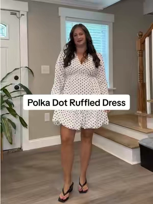 Polka Dot Ruffled Dress #polkadots #dress #shortdress #minidress 