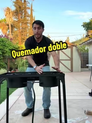 Quemador doble perfecto para las ollas grandes, como para tamales, pozole o ora ir de camping #tamales #ollas #quemador 