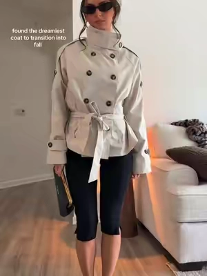 pinterest fall girlies, I found THE jacket #fallfashion #falloutfits #falltransitionoutfits #trenchcoat #TikTokShopFashion
