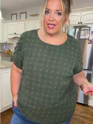 When you find tops that make getting dressed easy - you get multiple colors!! I’m a size 24W and 5’6” wearing the 3X in this plus size piece! #tiktokshopcreatorpicks 