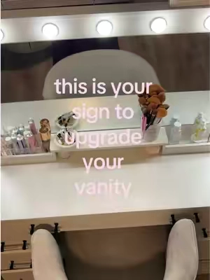 POV: You finally have the makeup vanity of your dreams 😍✨ The perfect glow-up for your space! 💕 #MakeupVanity #BeautyTok #VanityGoals #TikTokShop #homedecor 