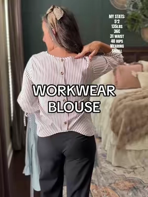 #blouse #stripetop #workwear #fashion #outfit 