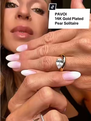 #solitaire #goldplatedjewelry #jewelry #elegantstyle #TikTokShopCreatorPicks @PAVOI 