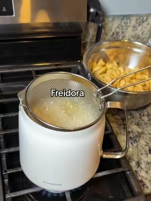 Freidora de aceite con canasta, olla con canasta para freír, freidora con cesta de malla integrada. Stainless Fryer Set#FreidoraDeAceite #FreidoraConCanasta #OllaConCanastaParaFreir #FreidoraConCesta #DeepFryer@PUCOHOUSE 