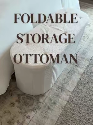 Exactly what my bedroom was missing 🤍 #foldableottoman #storageottoman #foldablestorageottoman #storage #organizedhome 