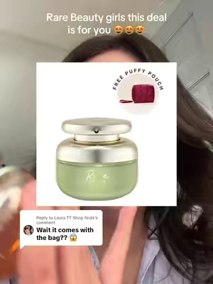 Replying to @Laura TT Shop finds now THIS is actually a steal bc what do you mean you get the pouch for free?! 😚👀🤌🏻 Rare Beauty always come through with good deals 👏🏻 #rarebeauty #newrarebeauty #tiktokshopexclusive #perfume 