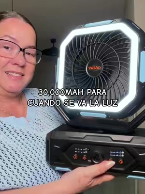 OGERY 2026 Upgraded Camping Fan con batería recargable de 30,000mAh, luz LED, control remoto, oscilación para distribuir el aire de lado a lado y función de power bank. Un ventilador portátil para tener aire, iluminación y carga disponible en la casa, durante apagones, camping o emergencias. #OGERY #RechargeableFan #PortableFan #CampingFan #TikTokshopbacktoschool @eGadgets 