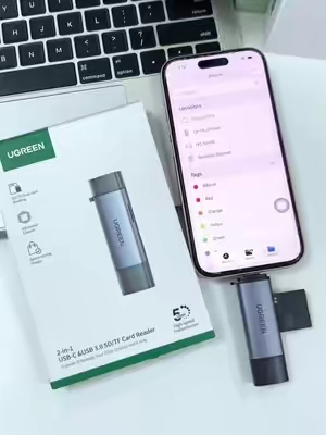 Grab the UGREEN 2-in-1 card reader now - lightning-fast transfers, dual card slots, and a special limited -time discount waiting for you!🚀 #techvibes #SDCardReader #tiktokfinds #tiktokshopsummersale #PhoneAccessories