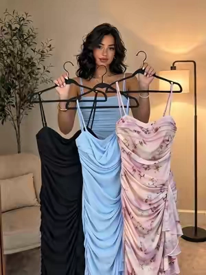Women's Fashion Floral Print Off-Shoulder Spaghetti Strap Dress#dress #OOTD #tiktokshop #longdress #spotlightfinds 