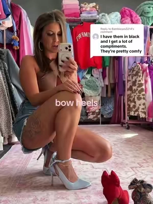 Replying to @Bambieyes3214 the cutest! 🎀👠 #summervibes #shippedbytiktok #newdropsforyou #heels #stiletto 
