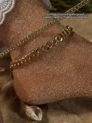 Plus size approved ankle bracelets 🤩🏝️#summerwins #tiktokshopdealsforyoudays #tewiky #anklet #fyp 