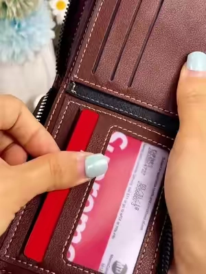 Asegúrate de comprarle una billetera de cuero atractiva y de gran capacidad#menswallet#zipperwallet#rfidwallets#foryou#fypシ゚viral 