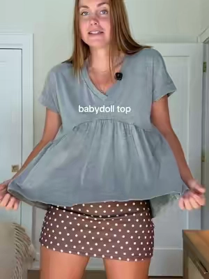 babydoll tops are in 🤍 6ft size medium (true to size) ✨ #TikTokshopbacktoschool #SohoChic #WeeklyDeals #Cicybell #BackToSchool 