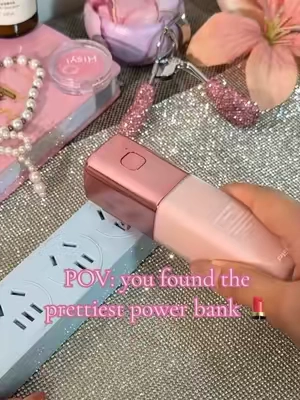 This cute little power bank fits right in my purse and keeps my phone charged wherever I go.💖 #powerbank #batterypack #travelessentials #phonecharger #musthaves
 
