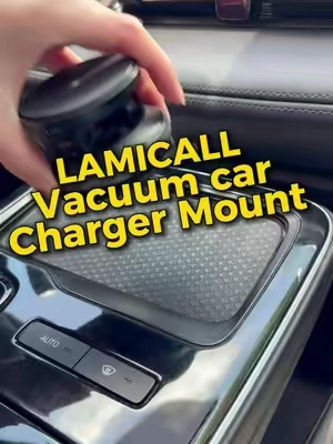 Lamicall's upgraded car mount. Stays secure, never falls off. A wireless charger and phone mount in one. Perfect for navigation, videos, and every angle inside your car. Easy to attach, easy to remove, with no sticky residue.#carphoneholder #phonecharger #carmount #MagSafe #wireless 