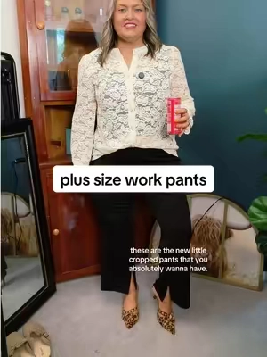Super cute and classy work pants for my midsize and plus size girls. #pants #plussizepants #workpants #workoutfit #womensfashion 