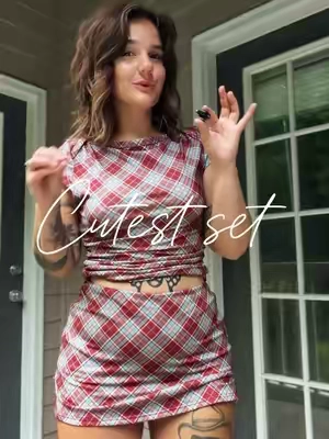 These sets are so comfy and I love that they have built in shorts! 156lbs 5’6” and wearing Large 🤎✨ #TikTokshopbacktoschool #set #skort  #midsizefashion #styleinspo 
