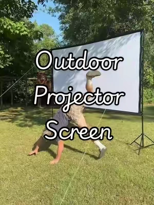 outdoor projector screen with stand, wrinkle-free screen, portable carry bag, and easy setup for backyard movie nights. @VEVOR Store #BackToSchool #ProjectorScreen #MovieNight #OutdoorLiving #outdoormovienight 