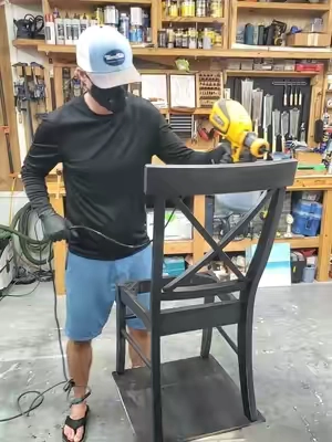 This HVLP Paint Sprayer is a ridiculous PRICE to VALUE deal 👍👍👍Perfect for refinishing furniture, furniture flipping, DIY painting projects around the house.  #tiktokshop #tools #DIY #furnitureflip #painting 