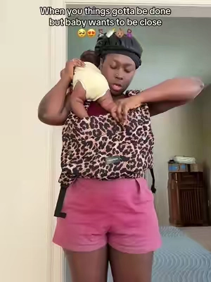 We can still get things done with baby👶🏽🍼😍🥺 @Momcozy US @Momcozy Official #newmommusthaves #momcozy #babycarrier #babyregistry #babymusthaves 