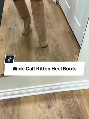 I decided I love them 😆♥️ I like different!! True to size and wide calf friendly #kneehighboots #boots #fallboots #kittenheelboots #widecalfboots 