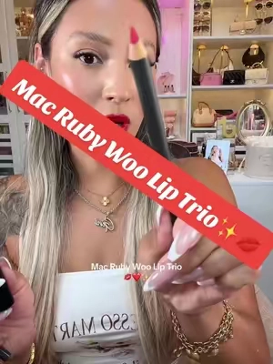 💋Mac Ruby Woo Lip Trio✨#maccosmetics #macrubywoo #rubywoo #redlipcombo #tiktokshopsummersale  Posted on 08/10/2026 | Prices & promos were accurate at time of posting but may change. This is my personal testimony. Results may vary. @M·A·C Cosmetics 