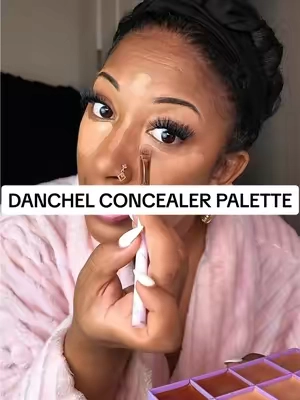 The Danchel Soft Matte Cream Concealer Palette includes eight versatile shades in one compact, so you can mix and customize your coverage for your exact complexion. Its creamy, soft-matte formula is designed for medium-to-full coverage to help conceal dark circles, redness, acne marks, blemishes, and uneven areas, with waterproof and transfer-resistant wear for an all-day polished base. #makeup #concealer #GlowUp #beauty #makeuptutorial 