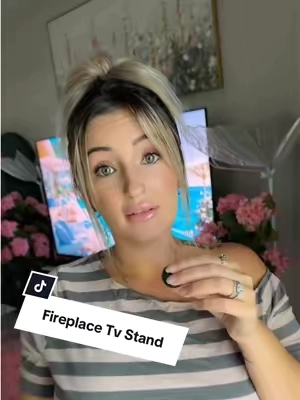 Elevate your living room with this amazing Tv stand 💗 #tvstand 