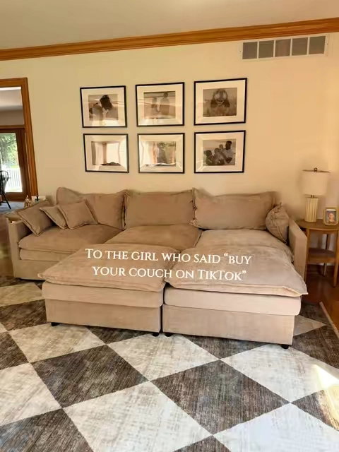 These cloud couches are so popular right now but some places want thousands for them! The price here is wild & it’s such good quality! 🤎 @CAODOC Direct #cloudcouch #couch #homefinds #furniturefinds 