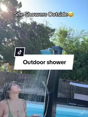 #outdoorshower #solarshower #outdoorshowerideas #tiktokshopcreatorpicks 
