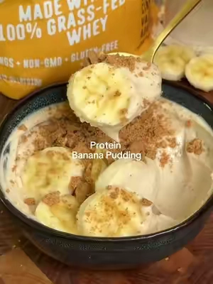Try this Banana Pudding! 🍌 It’s packed with 40g protein along with 10g collagen and it tastes delicious! Make sure to grab a bag of FlavCity Banana Bread Protein on TikTok shop before it sells out again! #bananapudding #bananabread #protein #tiktokshopcreatorpicks #tiktokshop 