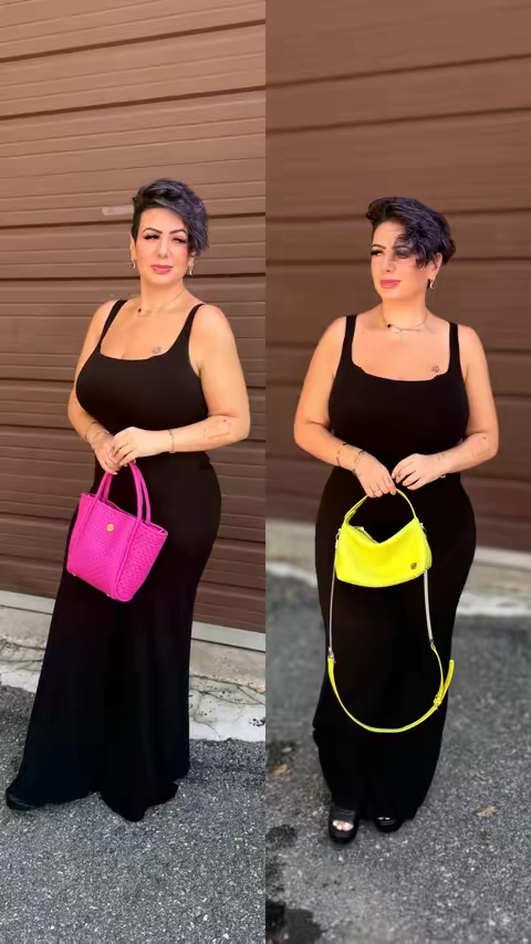 Same outfit, different bag… and suddenly it’s a whole different vibe. 👀 We seriously can’t decide which one owns this look. Comment 💚 or 🩷 below  Let’s see which color wins. And yes… choosing both is absolutely an option. 😉 #IrisAndRainbow #tiktokshop #weeklydeals #sizeinclusive #EverydayStyle 