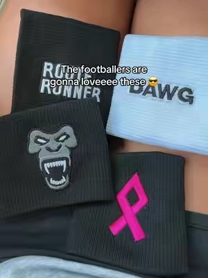 These wristbands are such good quality and the kids LOVE them! Comes in so many other different prints. #footballszn #footballdrip #youthfootball #footballseason #sportsmom @SLEEFS®️