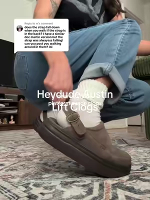 Replying to @m the best I could do rn lol #heydude #clogs #comfyshoes #platformshoes #fallshoes 